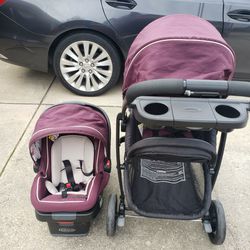 GRACO SNUGRIDE TRAVEL SYSTEM BARELY USED