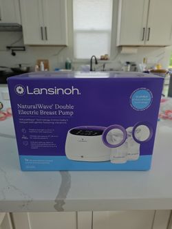 Lansinoh Natural Wave Double Electric Breast Pump Battery Powered.