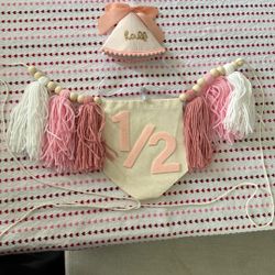 Half Birthday Hat And Sign (6months)