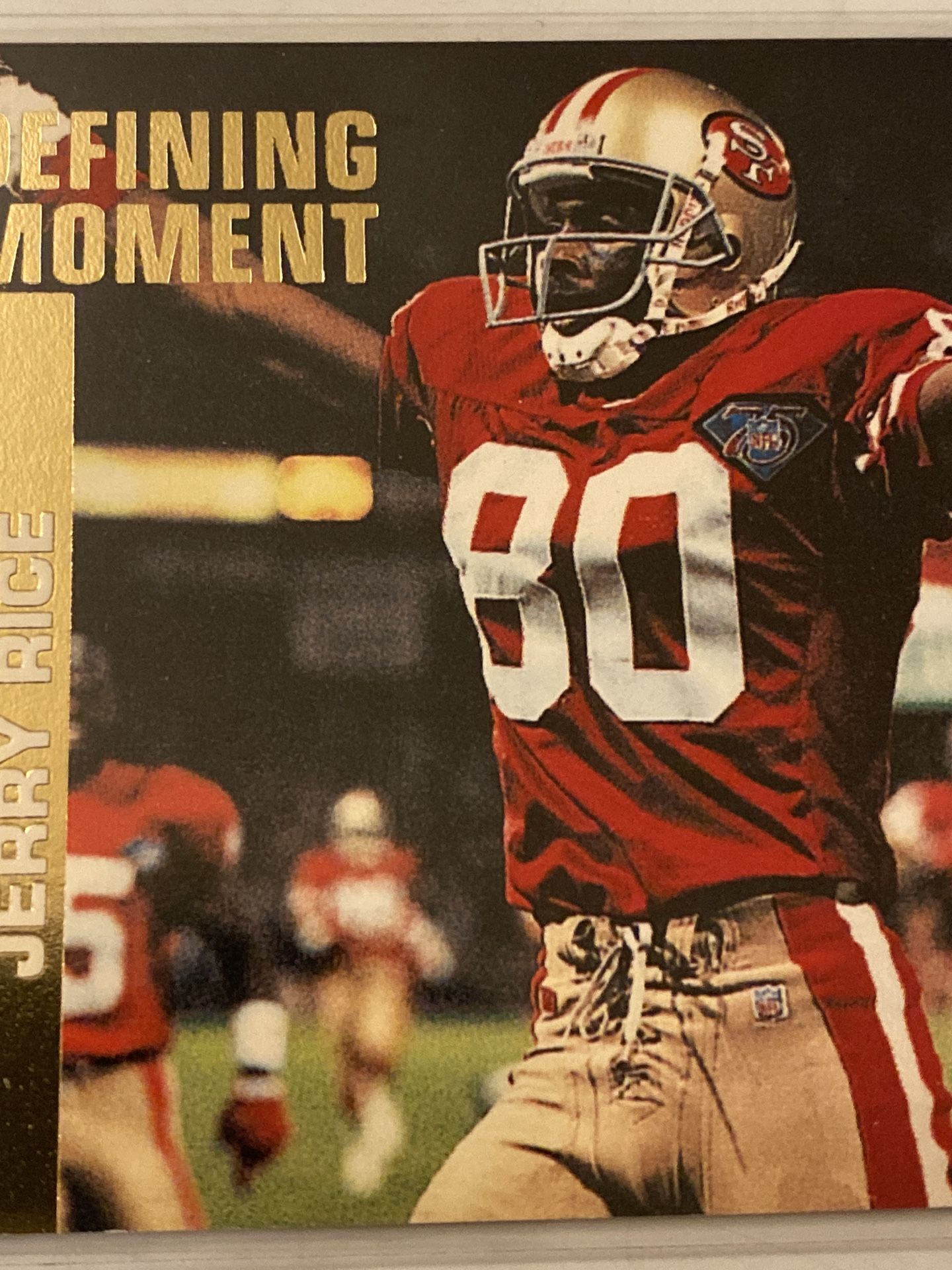 Jerry Rice San Francisco 49ers Hall of Fame WR Pinnacle Card.