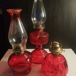 Vintage Interchangeable Unique Oil Lamp's 