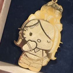 Gold Custom Hello Kitty Pendant 