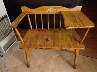 Antique telephone bench