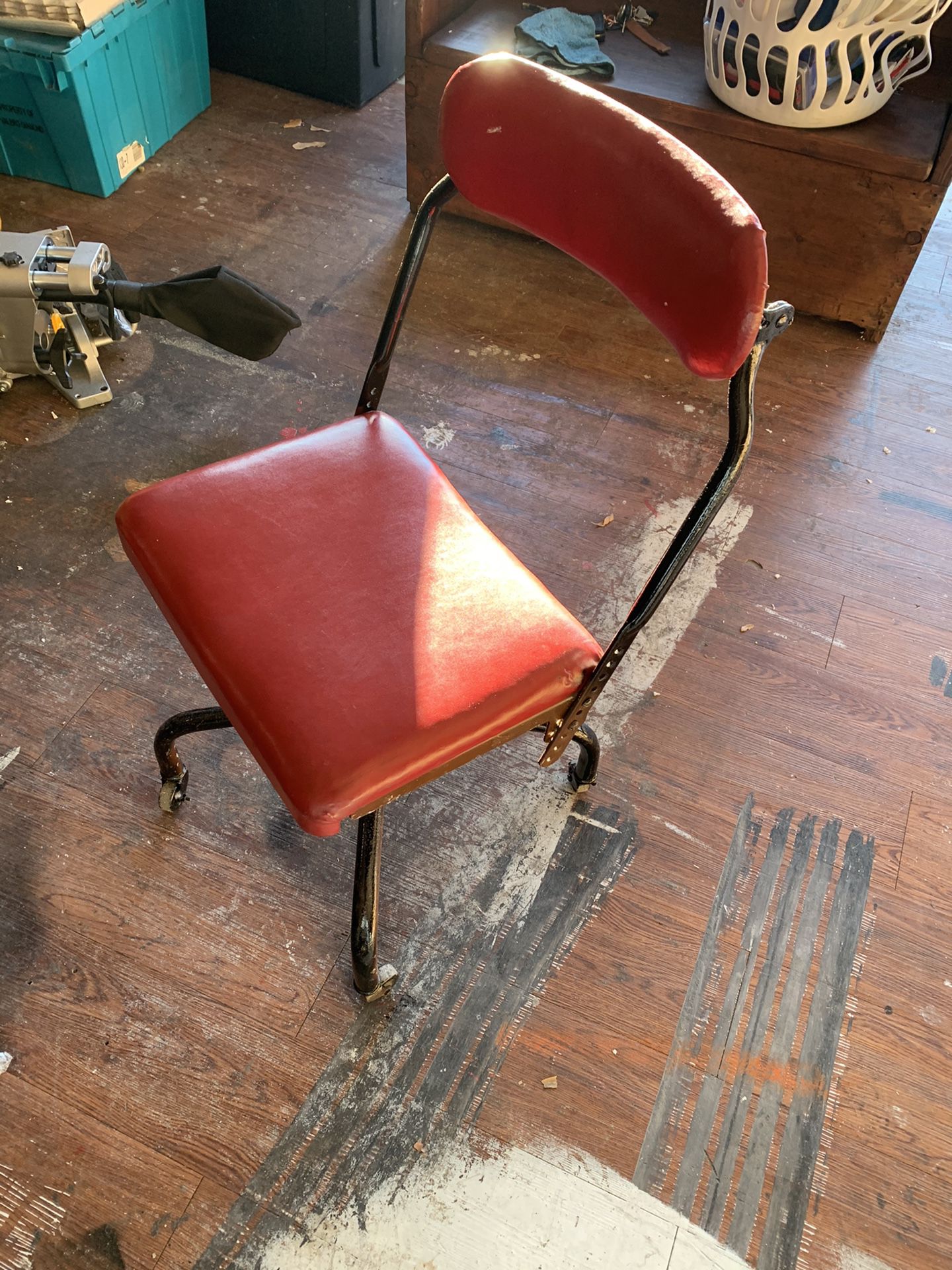 Vintage Chair Red Leather 