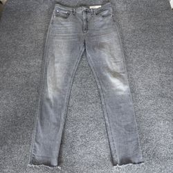 Rag Bone Jane Super High Rise Skinny Jeans Womens 30 (32x30) Gray Stretch Casual