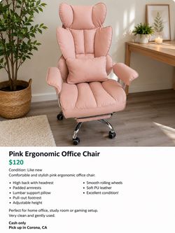 Pretty in Pink Office or Gaming chair