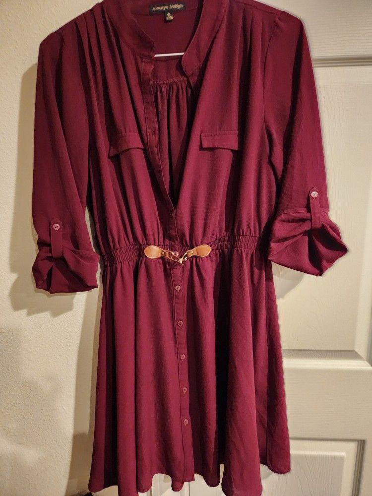 Womens Maroon Dress
