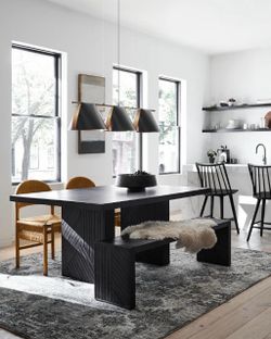 Crate & Barrel - Dunewood Brown Wood Dining Table — Gently Used