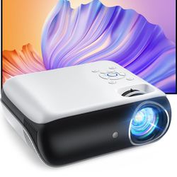 Native 1080P Bluetooth Projector with 100" Screen, Compatible with Smartphone,HDMI,USB,AV,Fire Stick