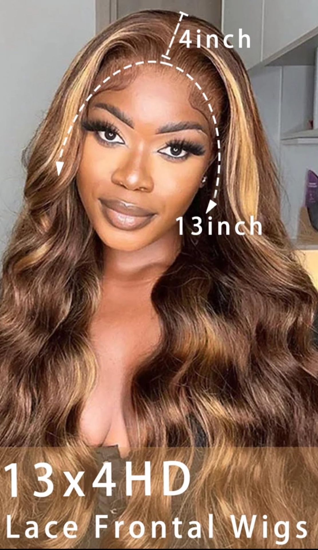 PHENOMENAL34” HONEYBLONDE (4/27) BODY WAVE HUMAN HAIR WIG for Sale in