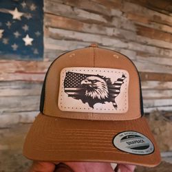 Custom Hats Laser Engraved Leather Patch Customizable