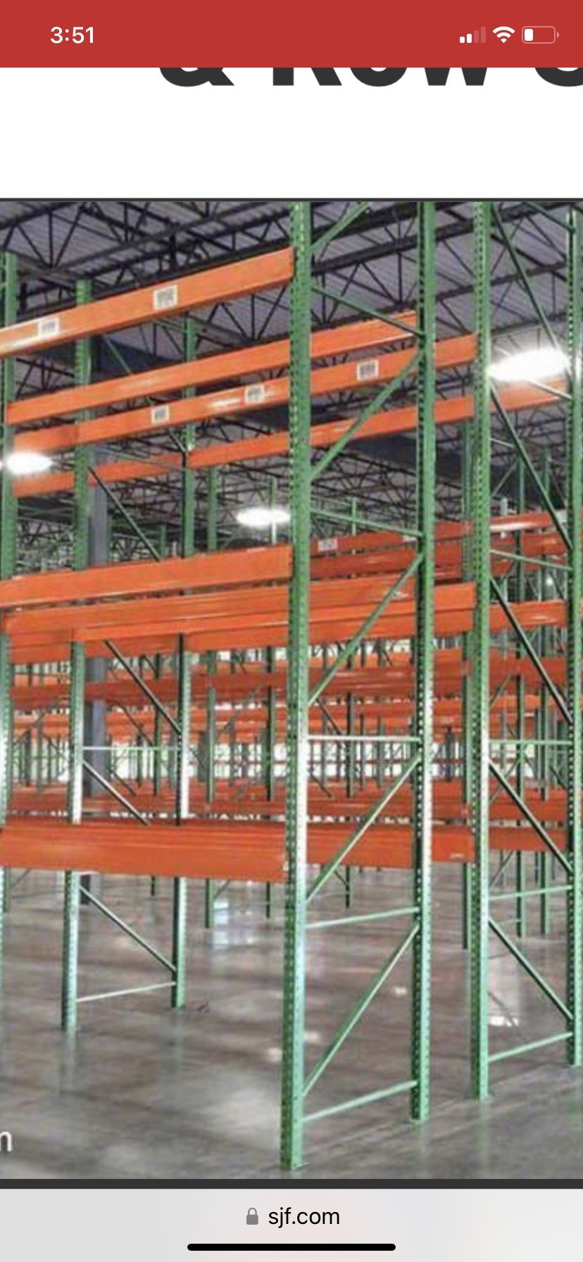 Rack Shelving System Used Condition