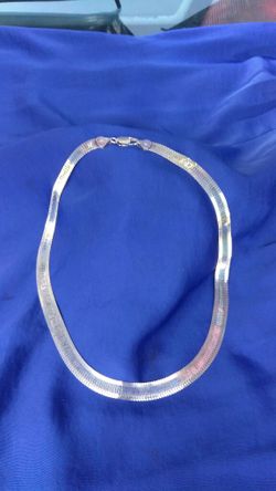 Italian silver herringbone necklace