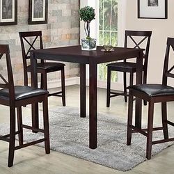 5 Piece Counter Height Dining Set 