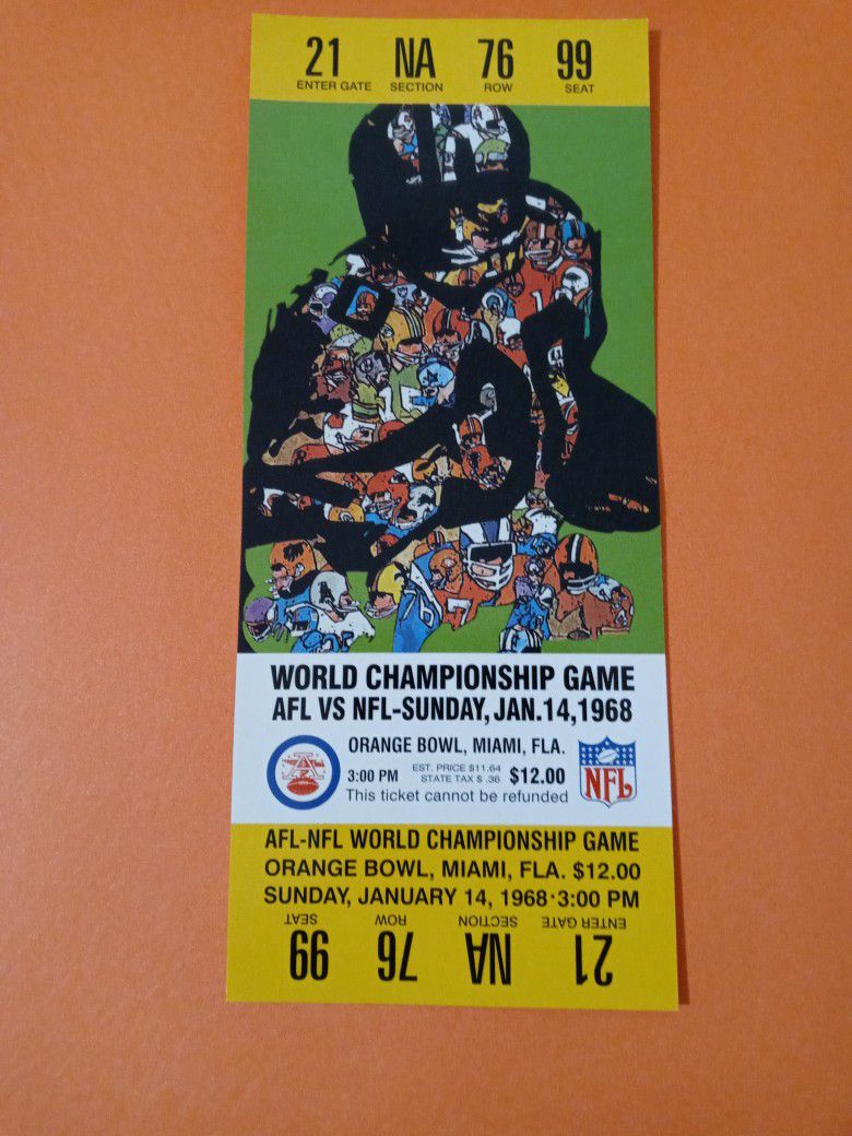 1968 World Championship game Ticket