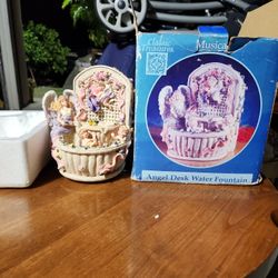 Angel Desk Water Fountain Battery Operated