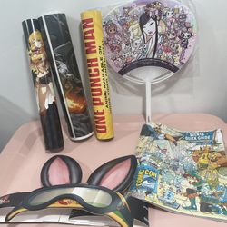SDCC Comic Con 2025 Swag Lot One Punch Man RWBY Toki Doki Hobbit Yugi-Oh