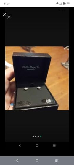 Brand new 14k diamond earrings from Macy's the box is damaged but the earrings exactly condition they 52.5 the diamond firm price $120 pick up only 8