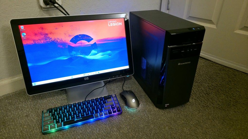 Gaming Pc Lenovo AMD Quadcore 3.10ghz, 16gb ram, 128gb ssd + 1tb hd, nvidia gpu, wifi+bluetooth