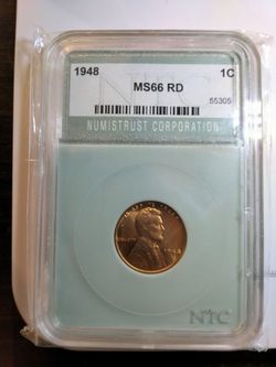 1948 Lincoln Wheat Cent graded MS66 RD