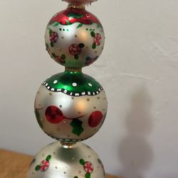 Vintage - Kurt Adler “Mary Engelbreit” Tree Topper - Hand painted glass 12” mi