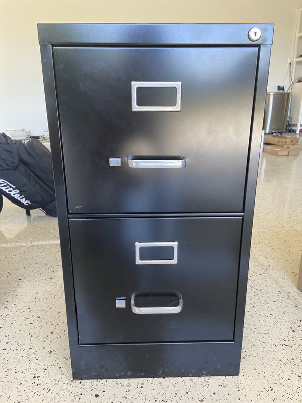 Black filing 2 drawer for Sale in Paradise