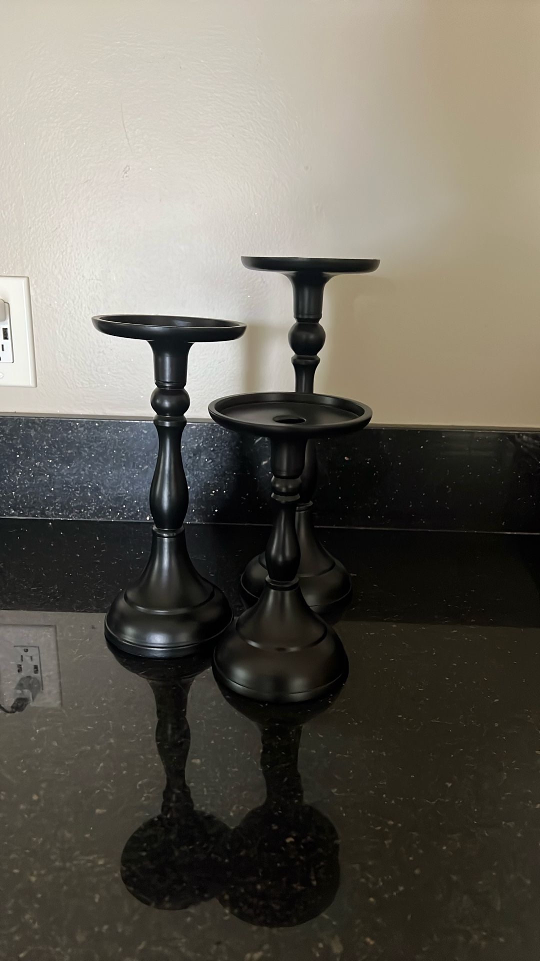 Black Candle Holders
