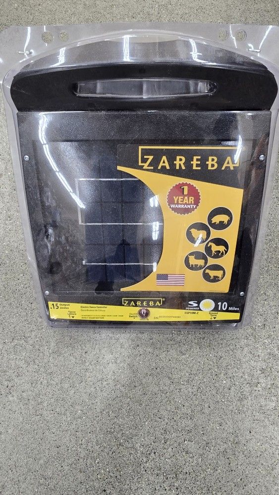 Zereba 15 Mile Solar Electric Fence Controller New! Obo