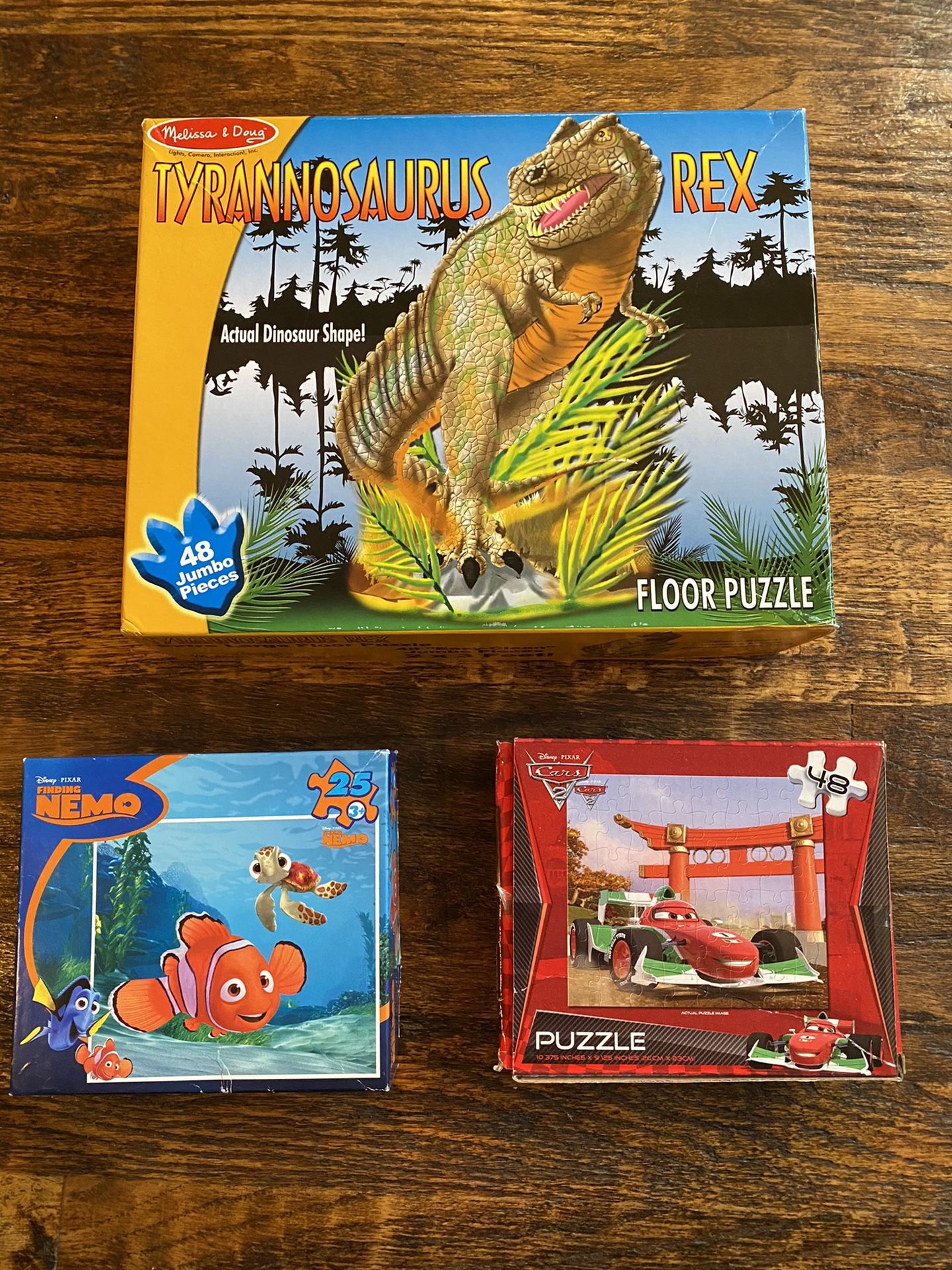 Puzzles, board games, flash cards