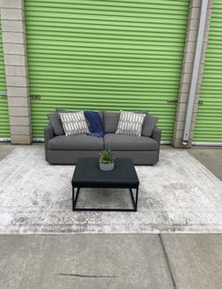 *Free Delivery* Gray Crate & Barrel Couch Sofa 3 Seater