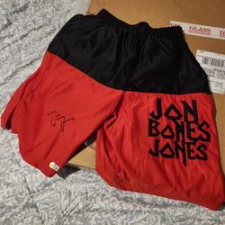 Jon Bones Jones Trunks Autographed  