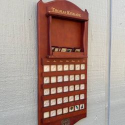 Vintage Thomas Kinkade Perpetual Calendar With Wood Tiles Decor Accent