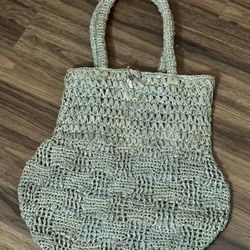 Flora Bella Large Tote Bag Woven Straw Boho Hippie NWOT 