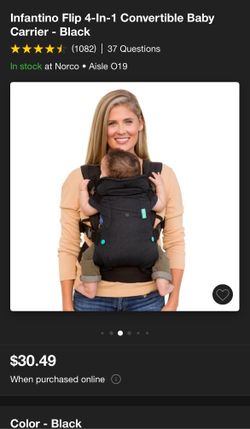 Infantino 4 In 1 Baby Carrier Black