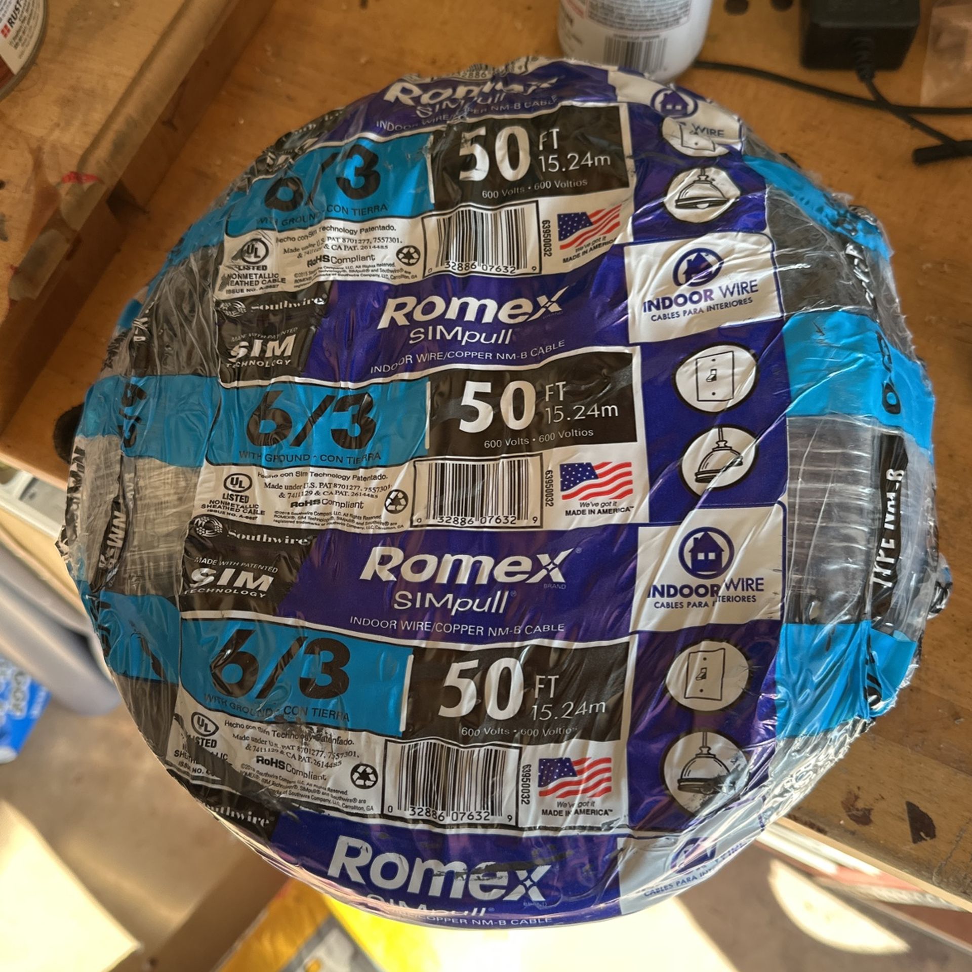 Electrical Wire Brand new 6/3 50’ Romex