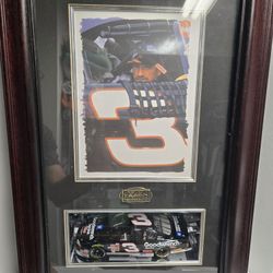 Dale Earnhardt #3 Goodwrench Shadow Box Display With 1:24 Scale Diecast. 