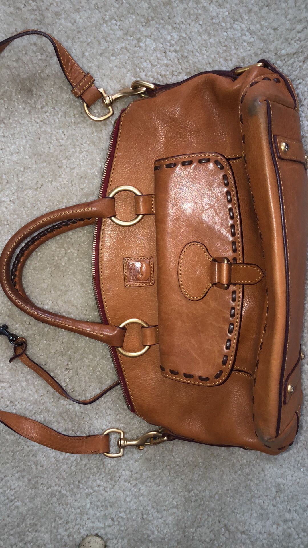 Dooney Bourke Leather Carmel Colored Handbag 
