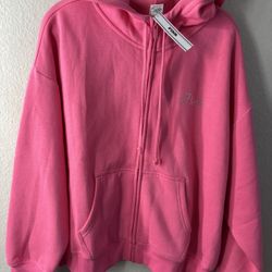 Victoria's Secret PINK full-zip hoodie - Bright pink