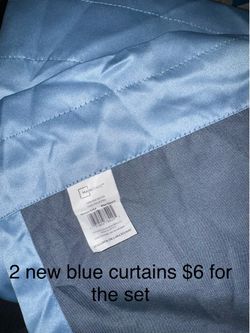 New blue curtains set