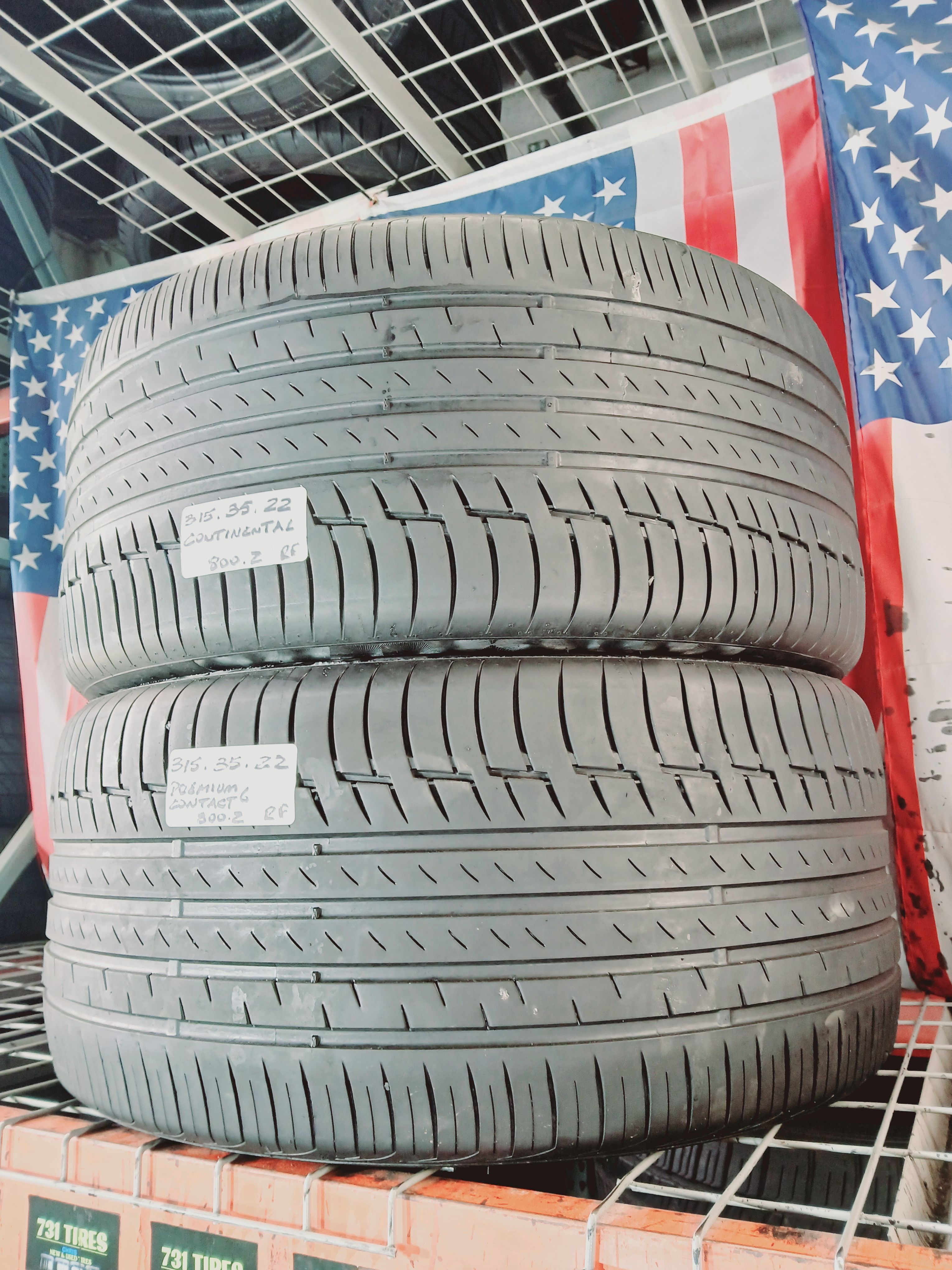 315/35ZR22 CONTINENTAL PREMIUMCONTACT 6 SSR 315/35R22 RUN FLAT USED TIRES 315 35 22
