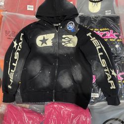Black Hellstar zip up Small