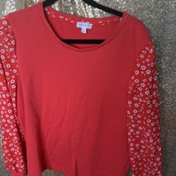 Orange Blouse Size XL