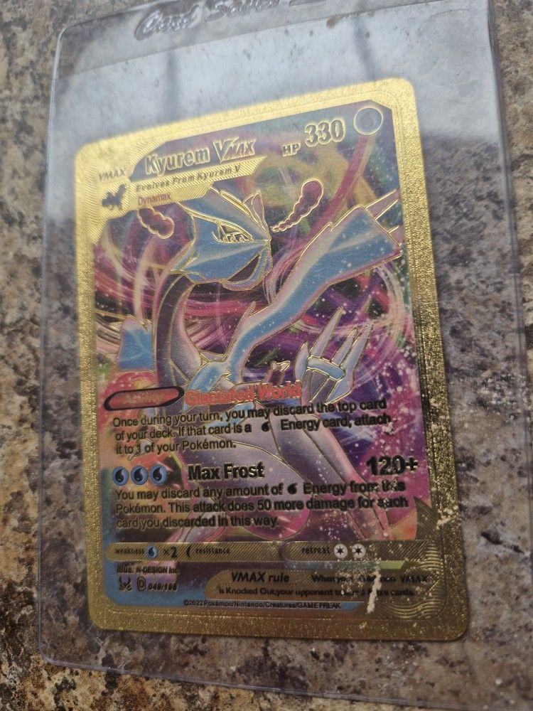 Kyurem VMAX 049/196 Gold Foil Fan Art Card HP 330 MINT/NM