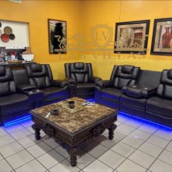 Alexa Brown - 3pc Power Living Room Set 