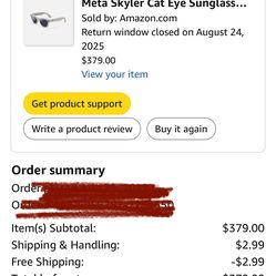 Ray-Ban Meta Smart Sunglasses (Skyler Cat Eye) – Like New