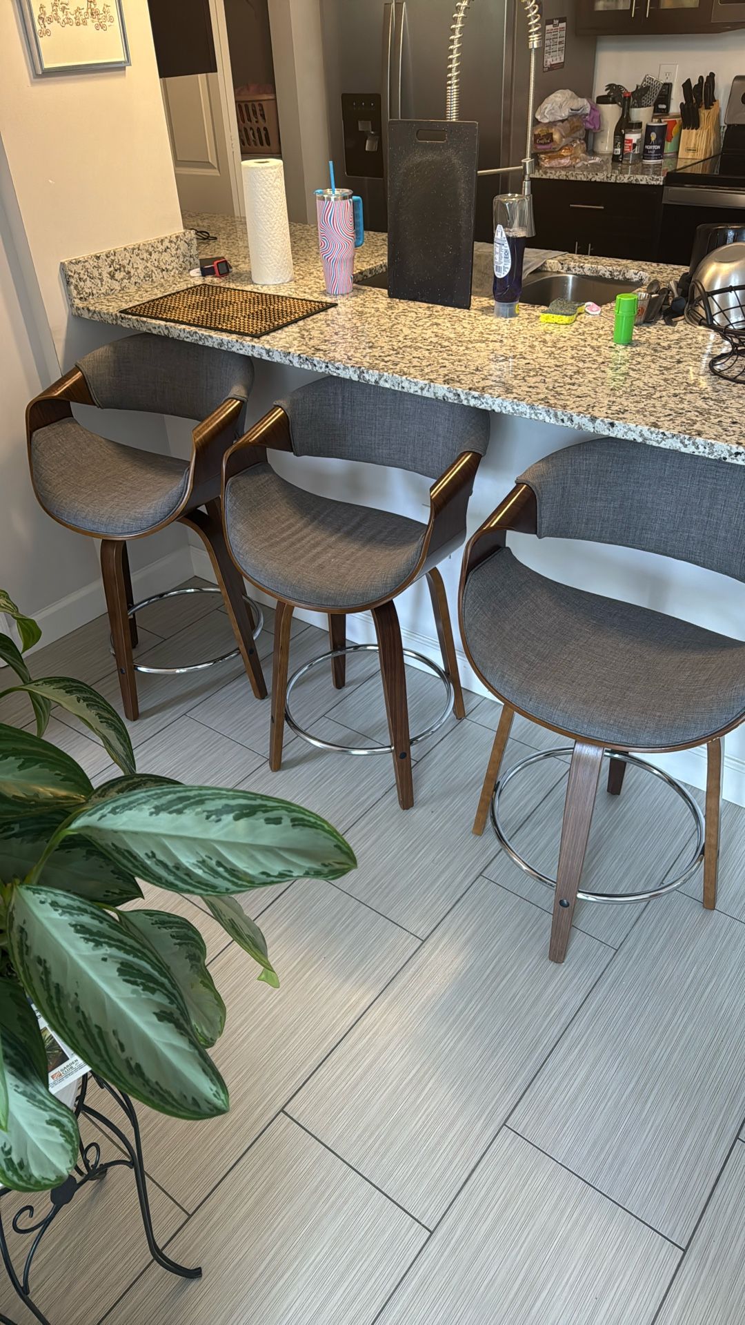 Mid Century Orbit Bar Stools (set)