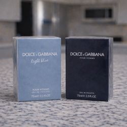 Dolce & Gabbana Men’s Fragrance Bundle – Light Blue & Pour Homme EDT 2.5 oz (New Sealed)