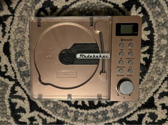Studebaker Retro CD Player with Bluetooth - Rose Gold (SB372RG): MP3/FM Radio, LCD Display