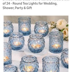 Blue Votive Candle Holders 