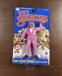 Mattel LJN WWE Superstars Series 2 Jesse The Body  Ventura Blue Card Variant